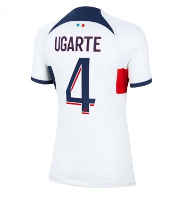 Paris Saint-Germain Manuel Ugarte #4 Segunda Equipación Mujer 2023-24 Manga Corta